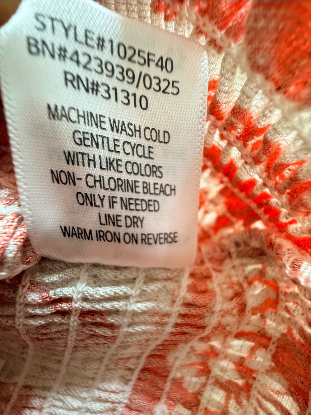 I.N. San Francisco Smocked Crop Tank Top Medium Orange Cream Size M NWT - Picture 9 of 10